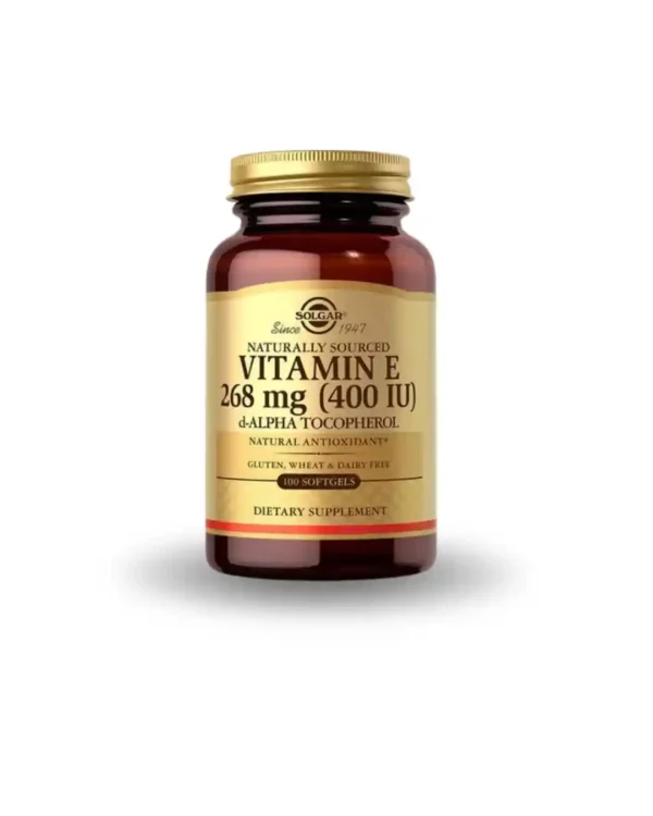 VITAMINA E (VITAMIN E) 268 MG  d-ALPHA TOCOPHEROL (400 UI)X 100 SOFTGELS- SOLGAR