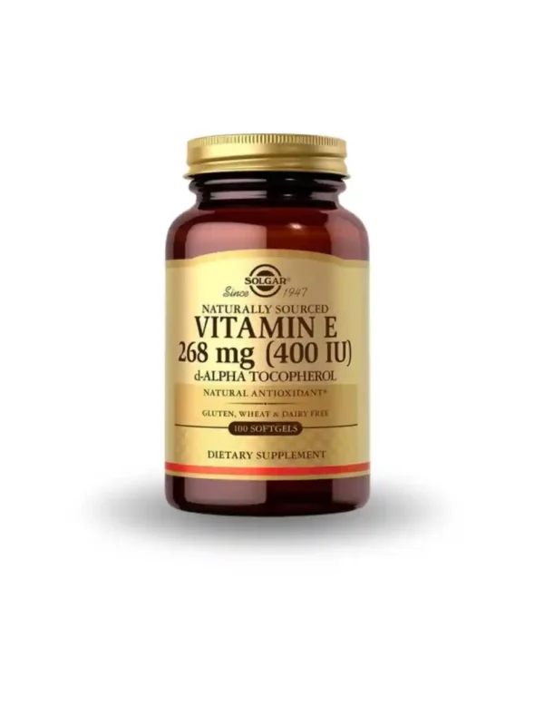 VITAMINA E (VITAMIN E) 268 MG  d-ALPHA TOCOPHEROL (400 UI)X 100 SOFTGELS- SOLGAR
