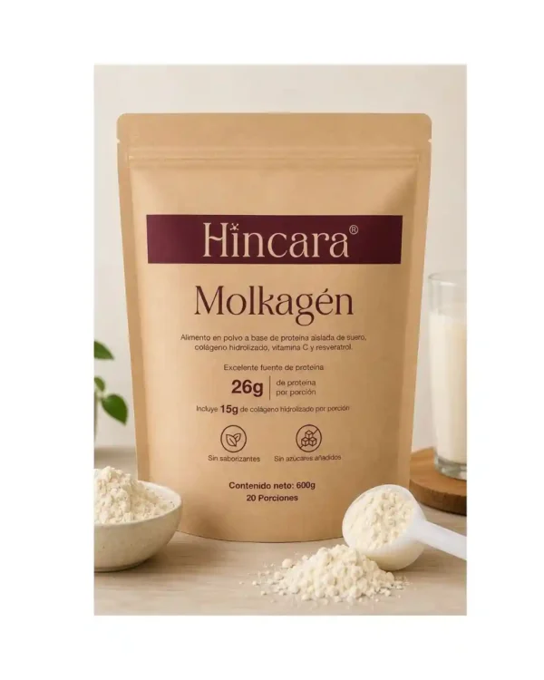 molkage 1 MOLKAGÉN CON COLÁGENO HIDROLIZADO, RESVERATROL Y VITAMINA C - SABOR NATURAL. 600g - HINCARA.